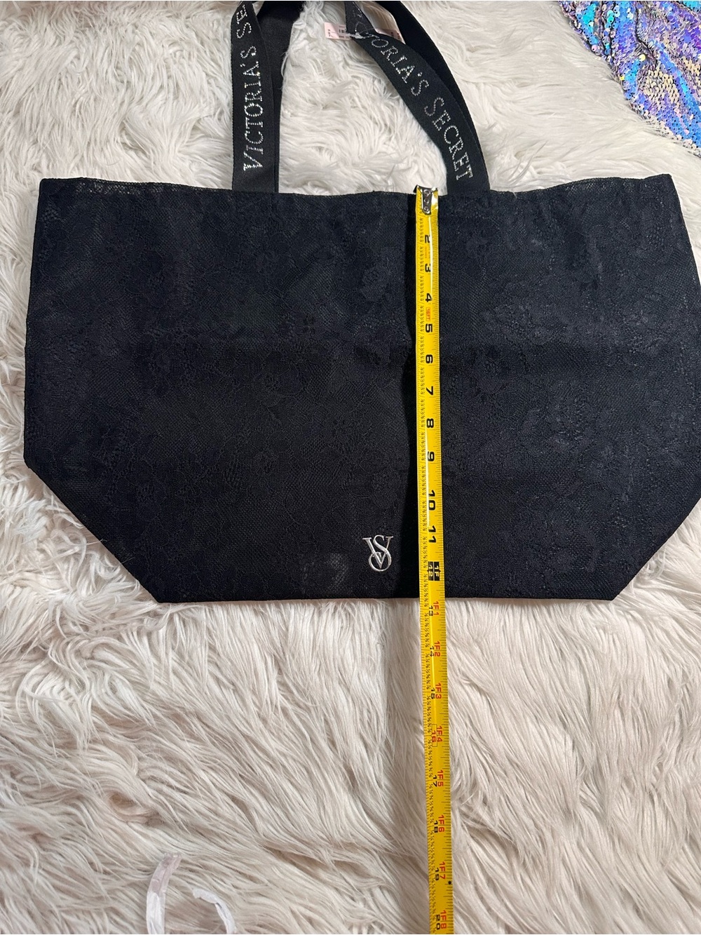 VS • Lace and Rhinestone Snap Closure Tote - Picture 7 of 17